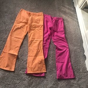 Set of 2 XXS Cherokee workwear flare scrub pants!